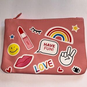 Fun Pink Pouch with Sticker Motif
